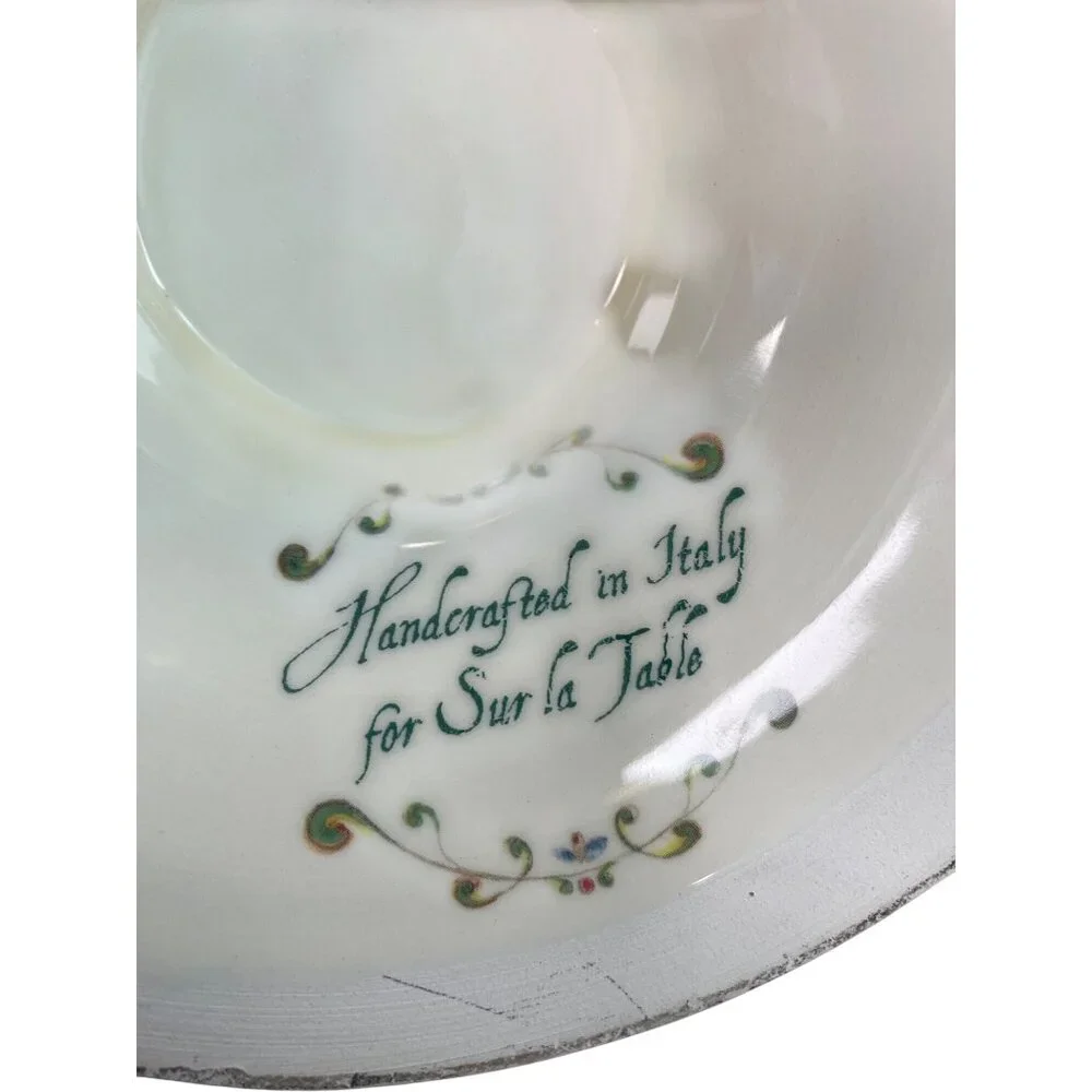 Sur La Table VTG multicolor handcrafted In Italy ceramic pedestal bowl SKU 9739
